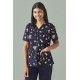 Womens Printed Space Party Scrub Top
