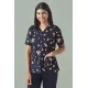Womens Printed Space Party Scrub Top