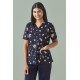 Womens Printed Space Party Scrub Top