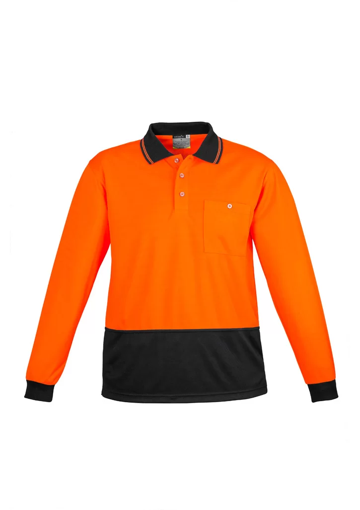 Unisex Hi Vis Basic Long Sleeve Polo