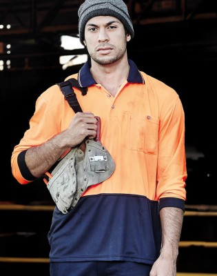 Unisex Hi Vis Basic Long Sleeve Polo