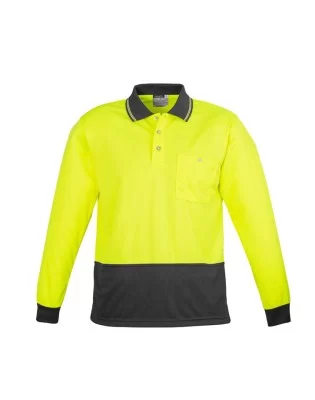 Unisex Hi Vis Basic Long Sleeve Polo