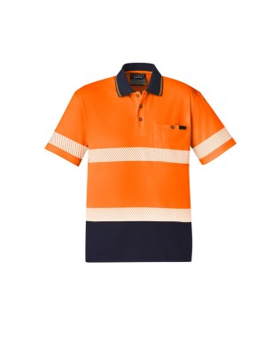 Unisex Hi Vis Segmented Tape Short Sleeve Polo