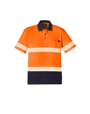 Unisex Hi Vis Segmented Tape Short Sleeve Polo