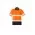 Unisex Hi Vis Segmented Tape Short Sleeve Polo - Orange/Navy
