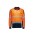 Mens Hi Vis Flux Segmented Tape Long Sleeve Polo - Orange/Navy
