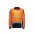Mens Hi Vis Flux Segmented Tape Long Sleeve Polo - Orange/Navy