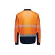 Mens Hi Vis Flux Segmented Tape Long Sleeve Polo