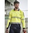 Mens Hi Vis Flux Segmented Tape Long Sleeve Polo