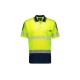 Mens Hi Vis Flux Segmented Tape Short Sleeve Polo