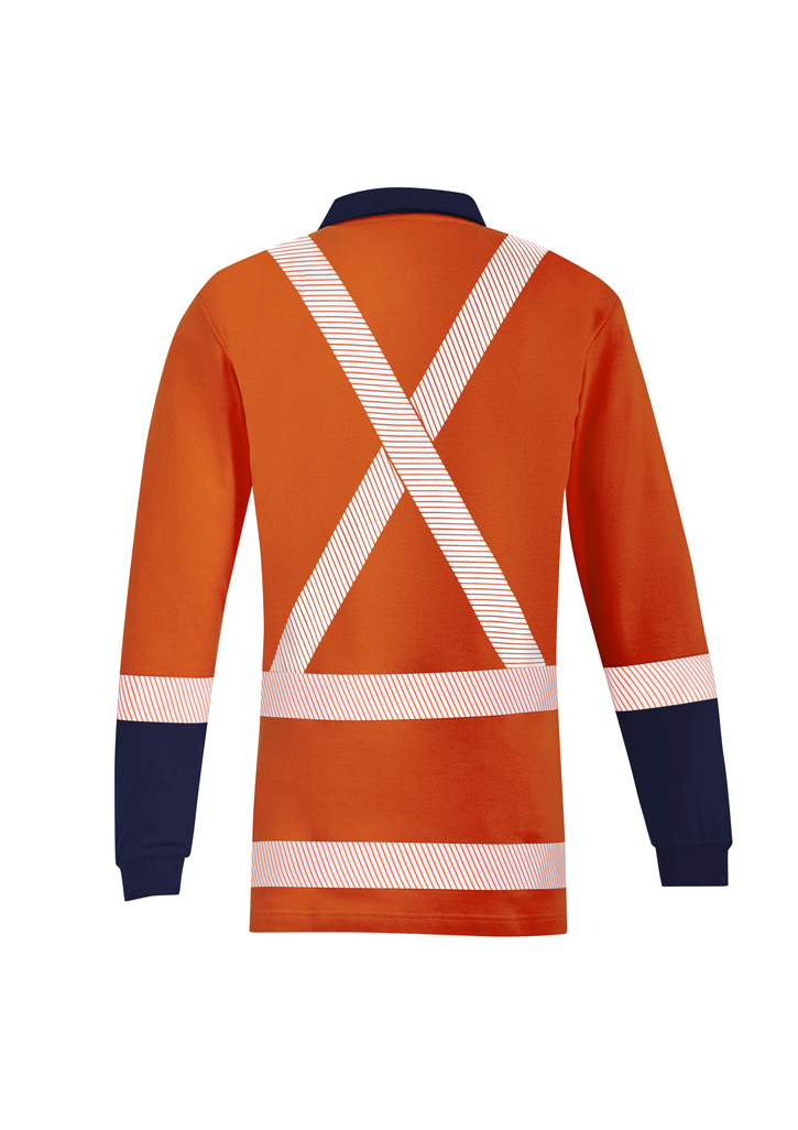 Mens Orange Flame TTMC-W23 X Back Taped Polo