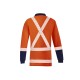 Mens Orange Flame TTMC-W23 X Back Taped Polo