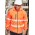 Unisex Super Light Segmented Tape Packable Rain Jacket - Orange
