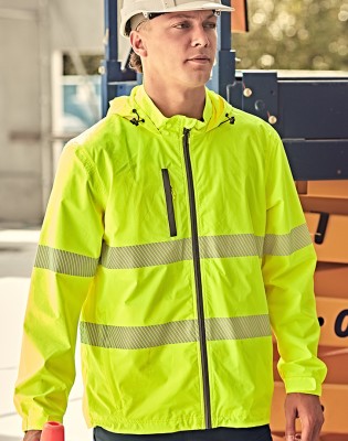 Unisex Super Light Segmented Tape Packable Rain Jacket