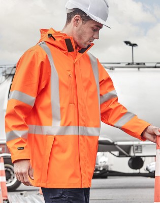 Mens TTMC-W23 Hi Vis X Back Heavy Duty Waterproof Jacket