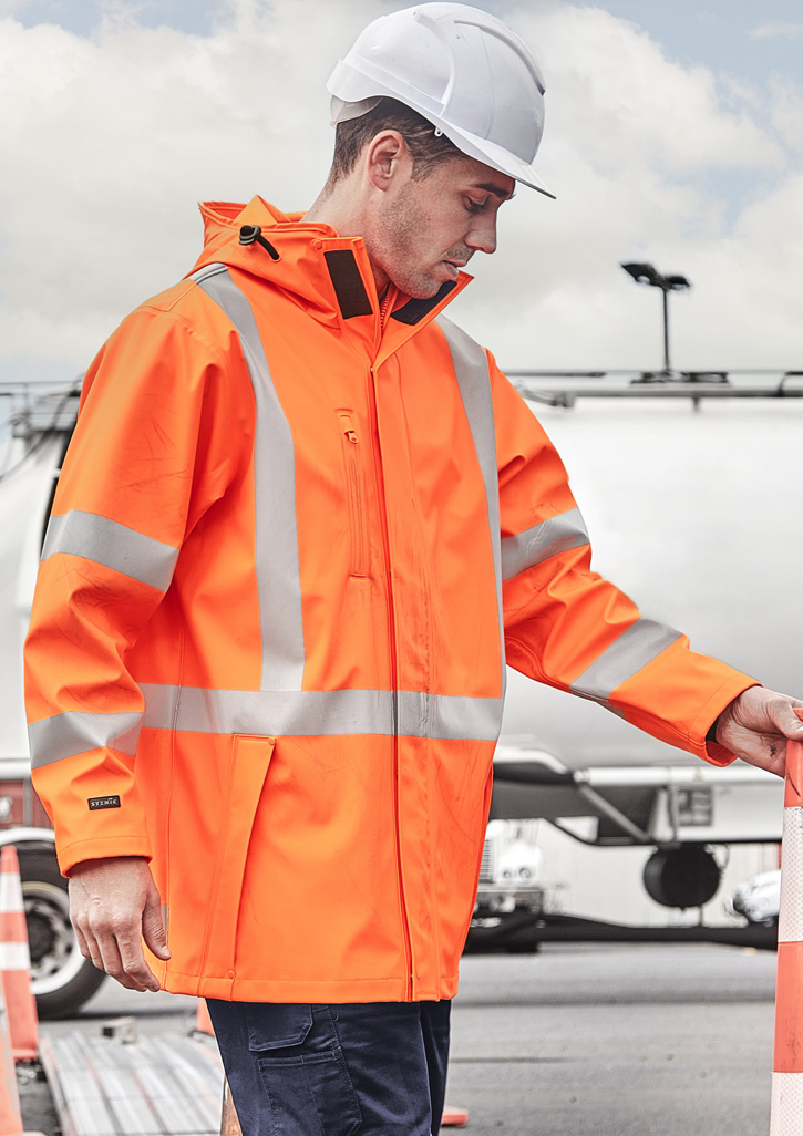 Unisex Super Light Segmented Tape Packable Rain Jacket