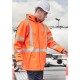 Unisex Super Light Segmented Tape Packable Rain Jacket