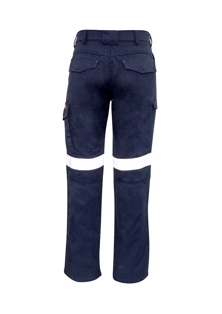 Mens Orange Flame Taped Cargo Pant (Stout)