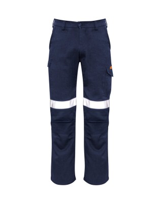 Mens Orange Flame Taped Cargo Pant (Stout)