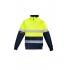 Mens Orange Flame Hi Vis 1/4 Zip Brushed Fleece Pullover - Hoop Taped