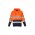 Unisex Hi Vis Stretch Taped Hoodie - Orange/Navy