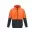 Unisex Hi Vis Full Zip Hoodie - Orange/Navy