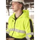 Unisex Hi Vis Full Zip Stretch Taped Hoodie