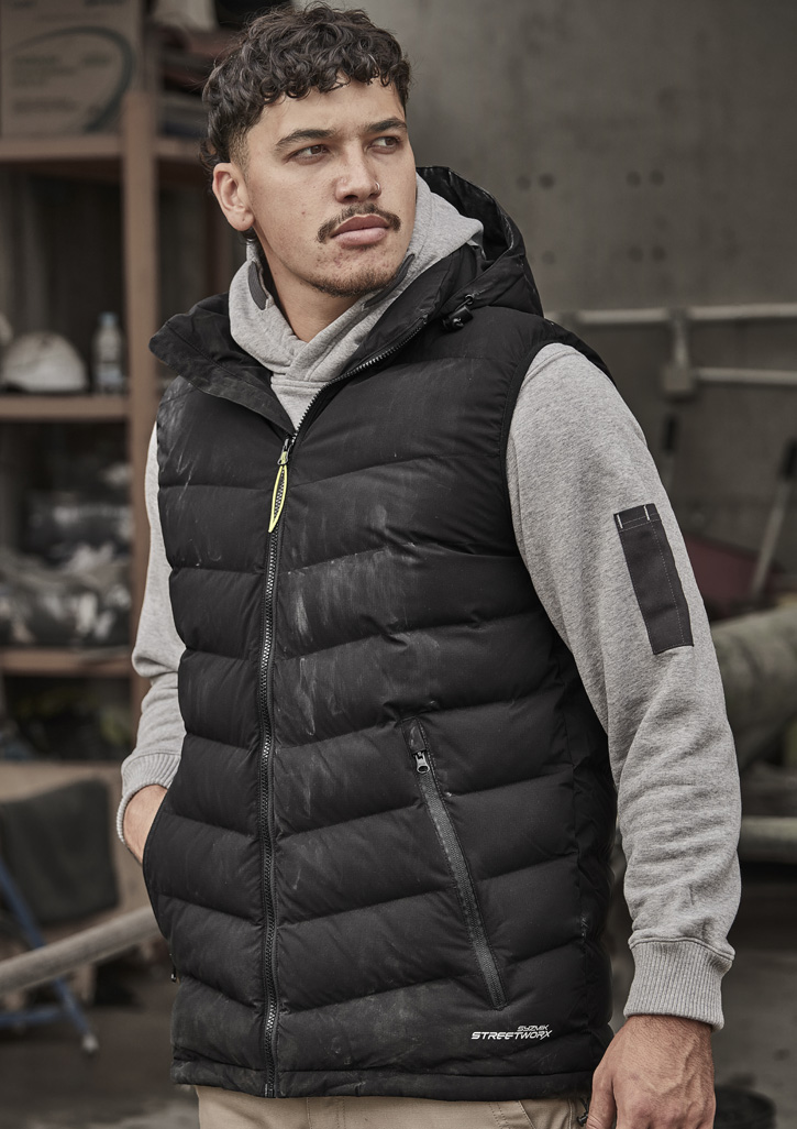 Unisex Streetworx Hooded Puffer Vest Unisex Streetworx Hooded Puffer Vest
