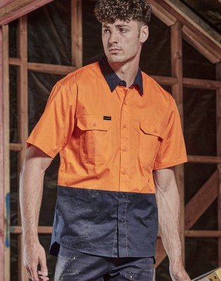 Mens Hi Vis Short Sleeve Shirt