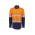 Mens Orange Flame Lightweight Ripstop Spliced Shirt - Hoop Taped - Orange/Navy