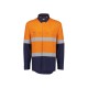Mens Orange Flame Lightweight Ripstop Spliced Shirt - Hoop Taped