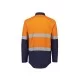 Mens Orange Flame Lightweight Ripstop Spliced Shirt - Hoop Taped