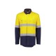 Mens Orange Flame Lightweight Ripstop Spliced Shirt - Hoop Taped