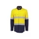 Mens Orange Flame Lightweight Ripstop Spliced Shirt - Hoop Taped