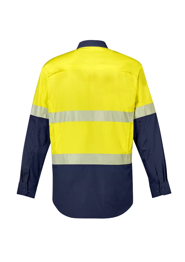 Mens Rugged Cooling Hi Vis Segmented Tape Long Sleeve Shirt Mens Rugged Cooling Hi Vis Segmented Tape Long Sleeve Shirt