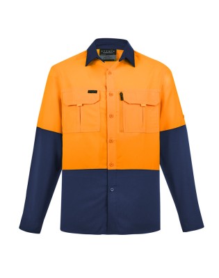 Mens Hi Vis Outdoor Long Sleeve Shirt
