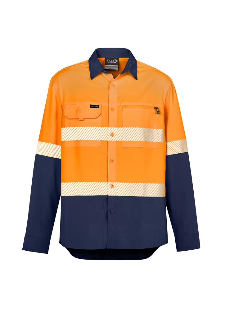 Mens Hi Vis Outdoor Segmented Tape Long Sleeve Shirt Mens Hi Vis Outdoor Segmented Tape Long Sleeve Shirt