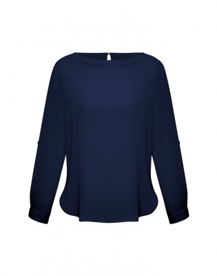 Ladies Madison Boatneck Blouse