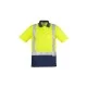 Mens Hi Vis Spliced Short Sleeve Polo - Shoulder Taped