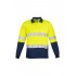 Mens Hi Vis Spliced Long Sleeve Polo - Hoop Taped