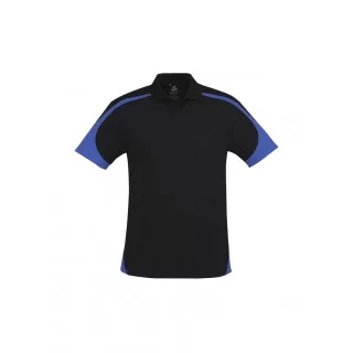 royal blue and black polo