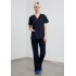 Ladies Contrast Crossover Scrubs Top