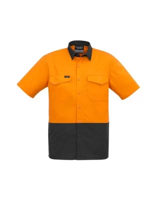 Mens Rugged Cooling Hi Vis Short Sleeve Shirt