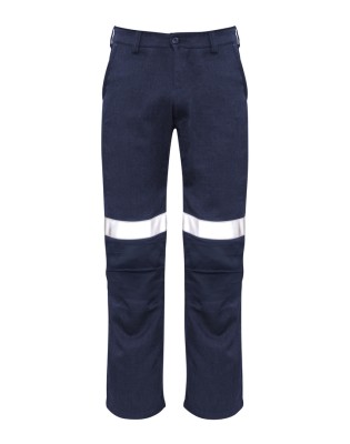 Mens Orange Flame Traditional Style Taped Work Pant