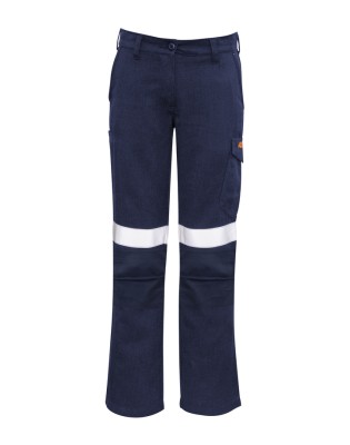 Womens Orange Flame Taped Cargo Pant