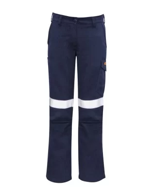 Womens Orange Flame Taped Cargo Pant