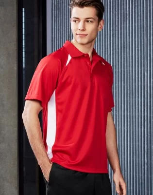 Mens Splice Short Sleeve Polo