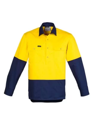 Mens Closed Front Long Sleeve Shirt