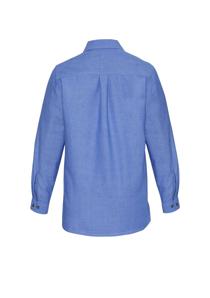 Ladies Wrinkle Free Chambray Long Sleeve Shirt