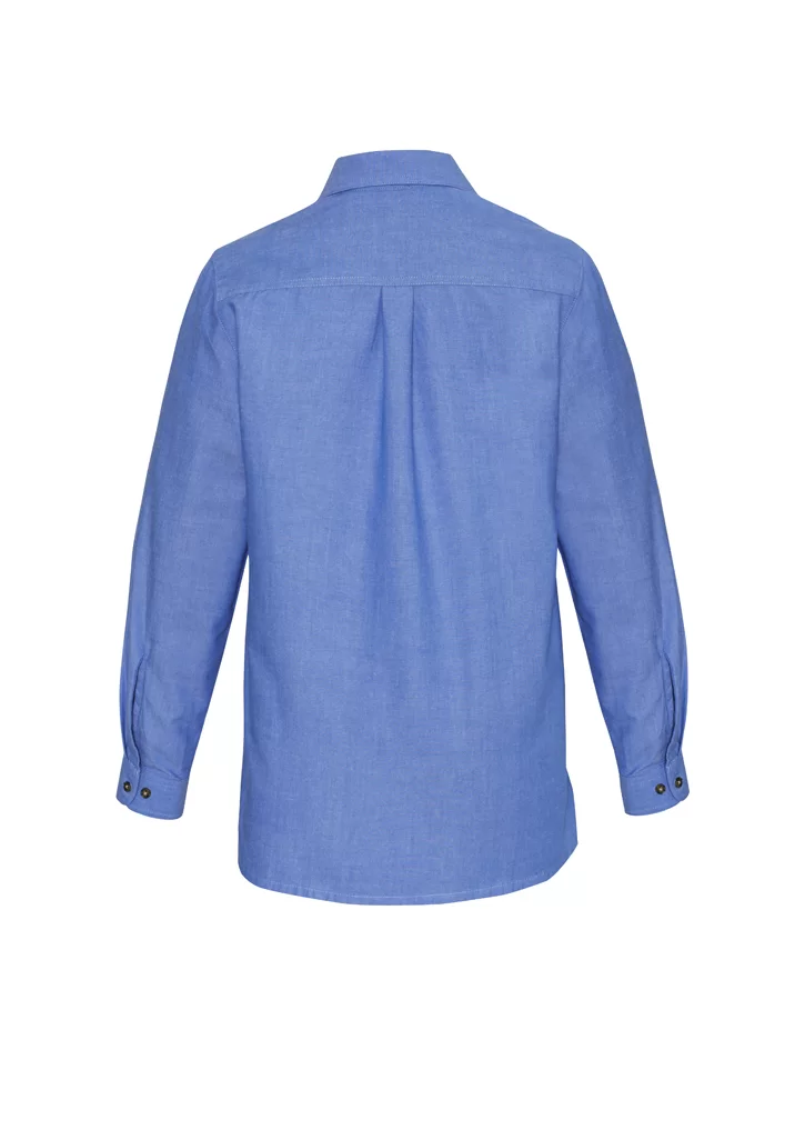 Ladies Wrinkle Free Chambray Long Sleeve Shirt
